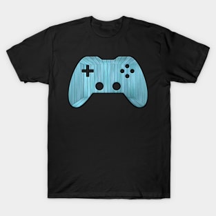 Blue Wooden Background - Gaming Gamer Abstract - Gamepad Controller - Video Game Lover - Graphic Background T-Shirt